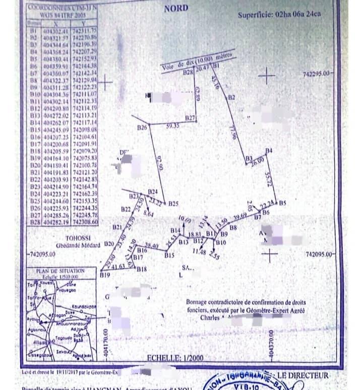 Vente d'un Terrain à 65.000.000 FCFA  : Atlantique-Allada (Ayou hanyan)