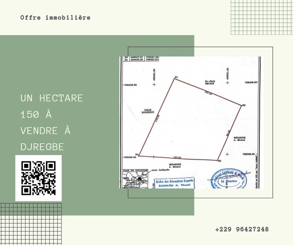 Vente d'un Terrain : Ouémé-Sèmè-Kpodji (djregbé)
