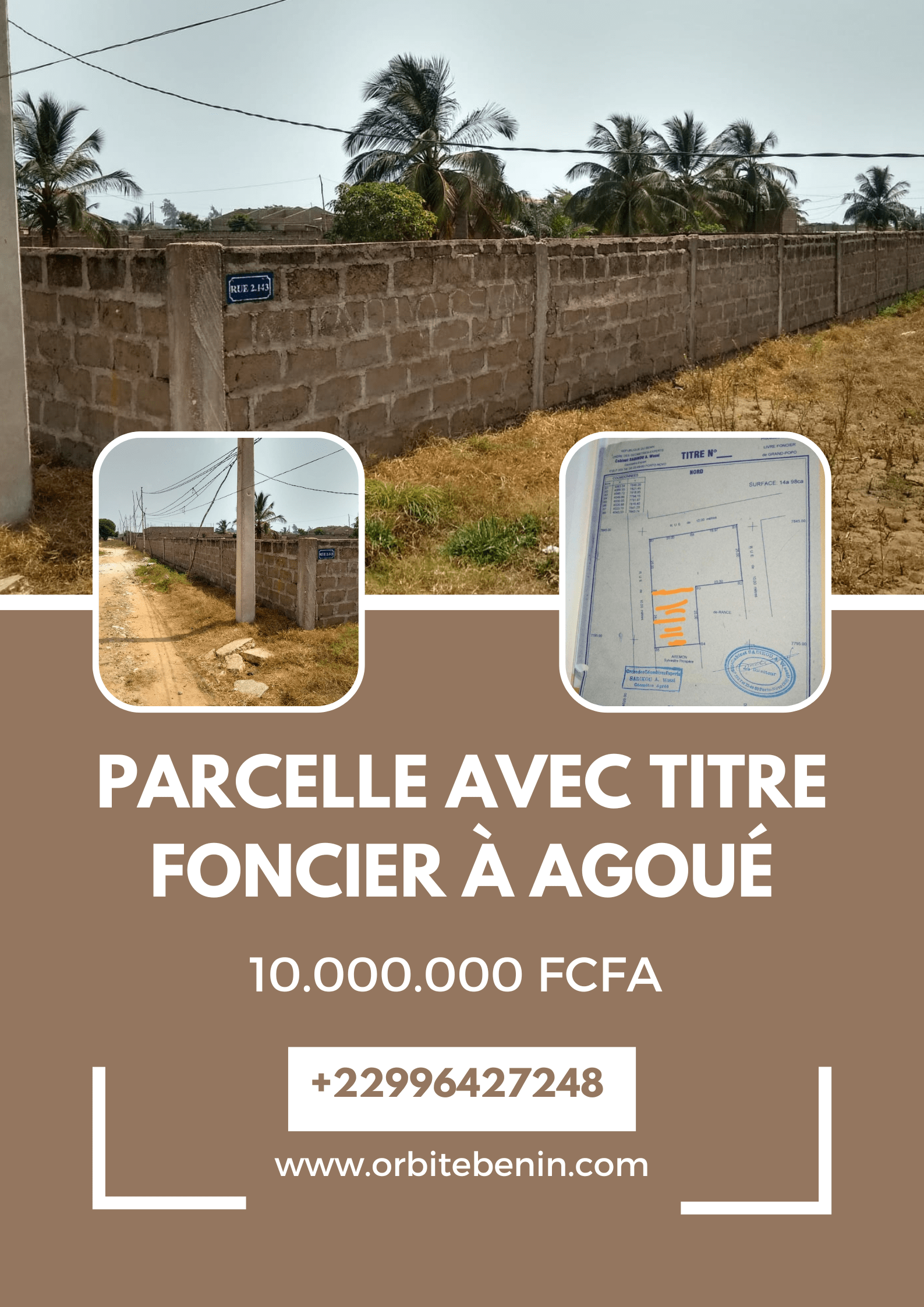 Vente d'un Terrain : Mono-Grand-Popo (agoué)