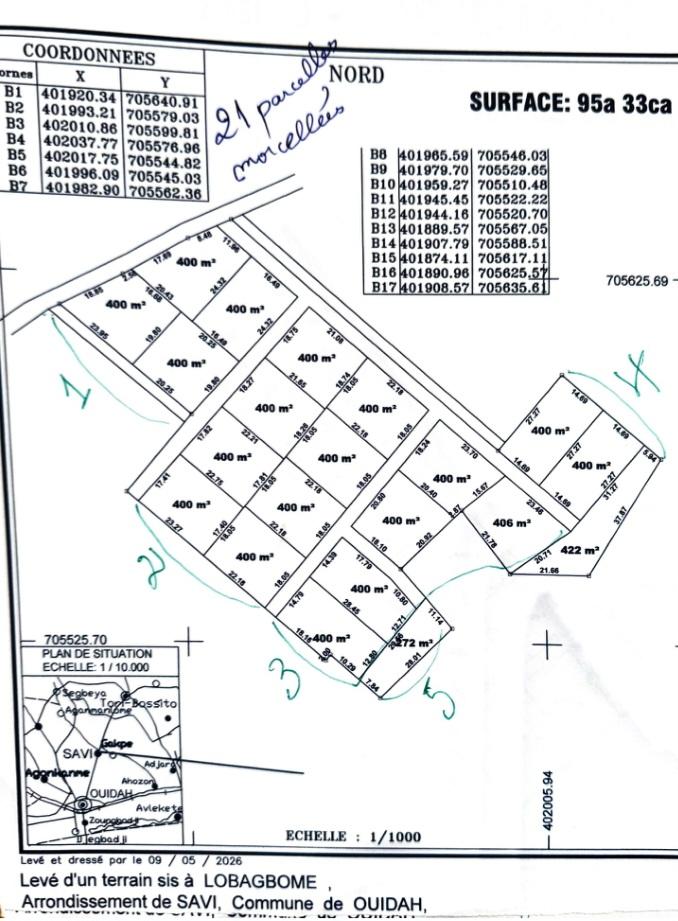 Vente d'un Terrain à 1.000.000 FCFA  : Atlantique-Ouidah (Lobagbome)